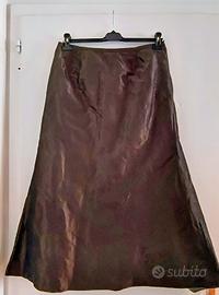 gonna lunga marrone cangiante 