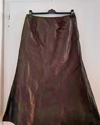 gonna lunga marrone cangiante 