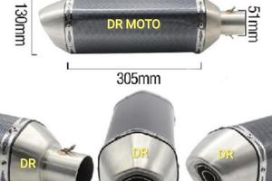 SCARICO universale BIG CARBON 46 cm SILENZIOSO