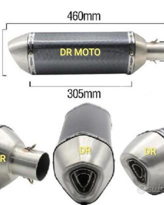 SCARICO universale BIG CARBON 46 cm SILENZIOSO