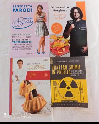 4 libri cucina e alimentazione. 