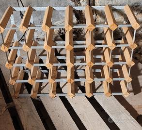 portabottiglie in legno