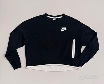 Felpa Nike Girocollo Nera con Tasca Zip - Taglia L