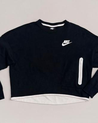 Felpa Nike Girocollo Nera con Tasca Zip - Taglia L