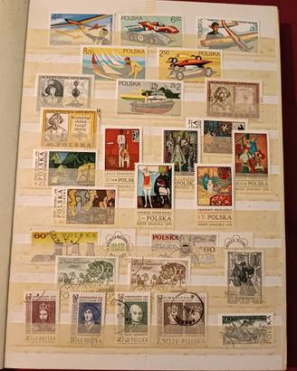 Lotto 1450 francobolli Polonia + Omaggio