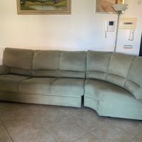 Divano angolare Alcantara con letto matrimoniale
