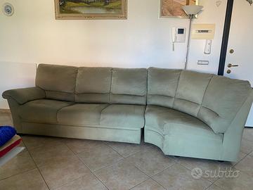 Divano angolare Alcantara con letto matrimoniale