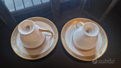 Porcellana Royal Tettau Bavaria tazzine oro