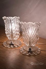 BAROVIER&TOSO Coppia Lampade FOGLIA Murano 1940