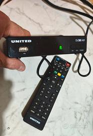 DECODER DIGITALE TERRESTRE UNITED HDMI USB  scart 