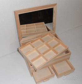 Portagioie in legno grezzo