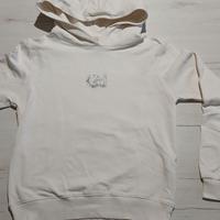 Felpa maniche lunghe cappuccio bianca Gaudì taglia