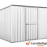 Casetta box giardino in Acciaio 260x185cm bianco