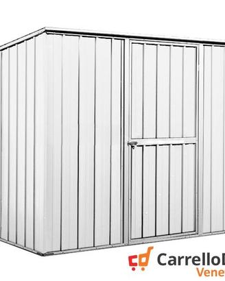 Casetta box giardino in Acciaio 260x185cm bianco