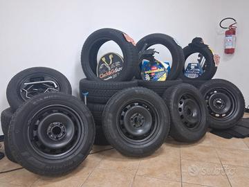 4 CERCHI + 4 PNEUMATICI MICHELIN 195/65 R15 95T MS