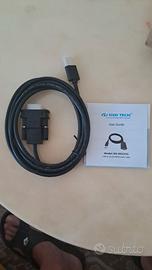 DSD TECH SH-RS232G Cavo femmina da USB a DB9 seria