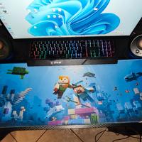 Tappetino mouse tema Minecraft 30x80 grande