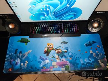 Tappetino mouse tema Minecraft 30x80 grande