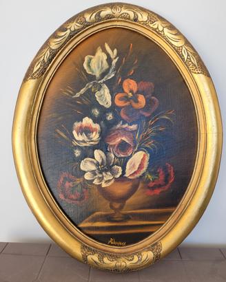 Quadro Ovale Vintage Dipinto
Fiori