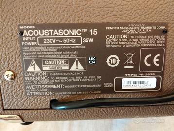 Amplificatore per chitarra Fender Acoustasonic 15