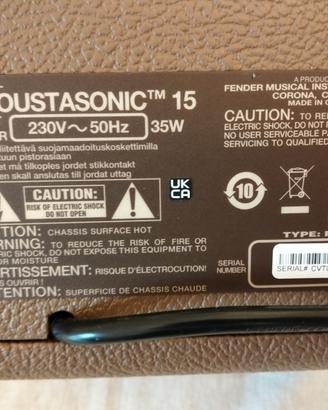 Amplificatore per chitarra Fender Acoustasonic 15
