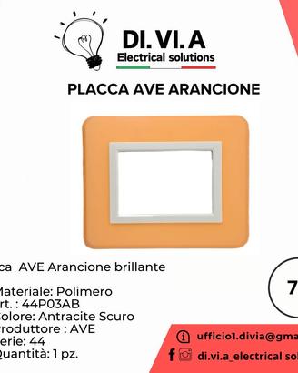 PLACCA AVE ARANCIONE BRILLANTE