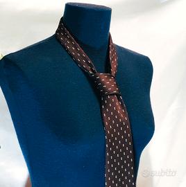 ANNI '80 - Cravatta uomo marrone Made in Italy