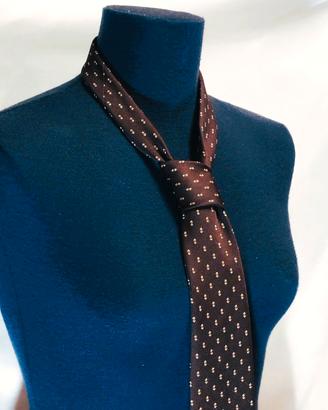 ANNI '80 - Cravatta uomo marrone Made in Italy