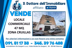 Locale commerciale 47 mq zona Cruillas