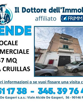 Locale commerciale 47 mq zona Cruillas