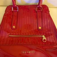 Borsa porta pc vernice rossa Ted Baker-nuova-