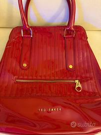 Borsa porta pc vernice rossa Ted Baker-nuova-