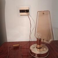 lampada comodino camera appoggio vetro ottone 