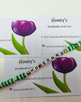 Bracciale fatto a mano perline argilla polimerica