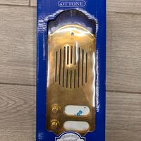 Alubox - Pulsantiera ottone lucido 2 pulsanti