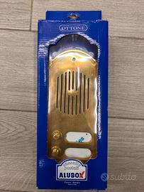 Alubox - Pulsantiera ottone lucido 2 pulsanti