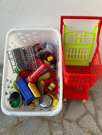 Giochi carrello della spesa + frutta e verdura