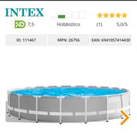 piscina Intex alta MT 1,22,pompa sabbia 