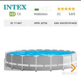piscina Intex alta MT 1,22,pompa sabbia 