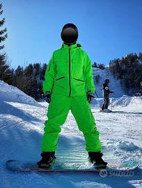 Completo Snowboard/Sci Verde Fluo - Taglia L- IT50