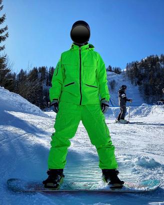 Completo Snowboard/Sci Verde Fluo - Taglia L- IT50