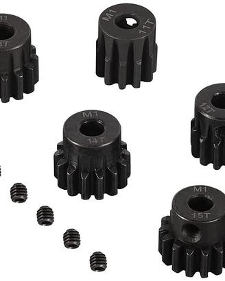 Set 5 Pignoni Modulo M1 11T-12T-13T-14T-15T per RC