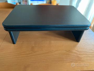 Porta tv in legno nero, girevole