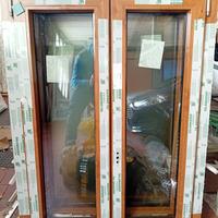 N°3 finestre pvc color legno nuove L 82 x 115 H