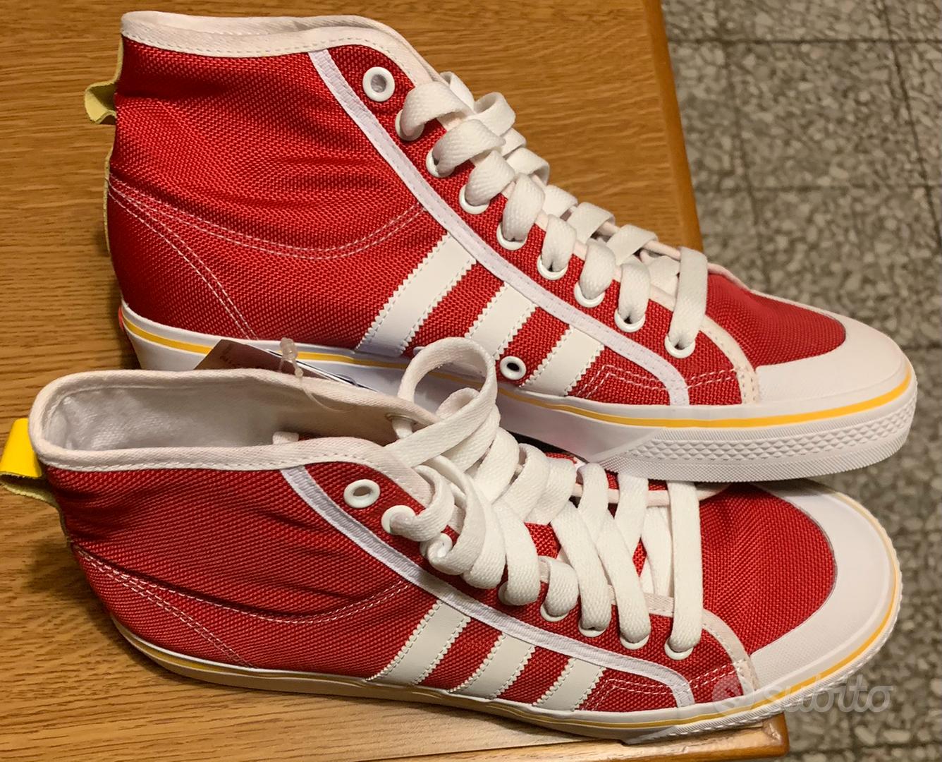 Adidas Nizza Hi rosso sneakers sportiva alt Abbigliamento e