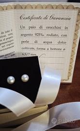 Orecchini Perle e Argento 925 Certificati
