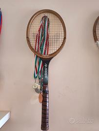 racchetta  tennis in legno Adidas vintage 