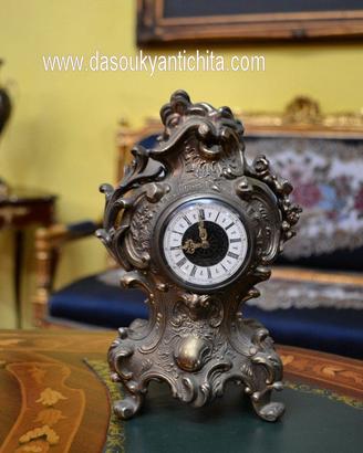 Orologio tavolo vintage in bronzo marchio Mercedes