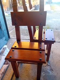 8 sedie in legno massiccio