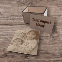 Puzzle in legno con foto personalizzabile incisa